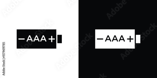 AAA battery icon collection. Flat illustration of vector icon