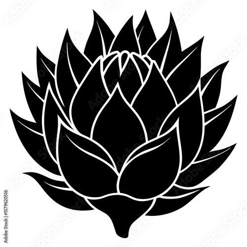 Artichoke vector, a modern artichoke art design, a black vector of an artichoke, a simple artichoke art, an artichoke isolated