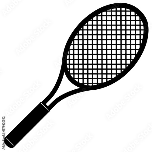 Tennis racket vector, a modern tennis racket art design, a black vector of a tennis racket, a simple tennis racket art, a tennis racket isolated