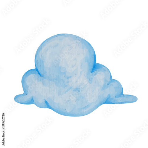 Airy blue clouds. Vector graphics.