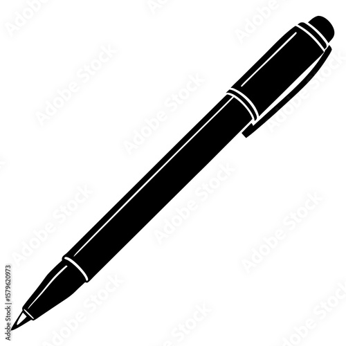 Ballpoint pen vector, a modern ballpoint pen art design, black vector of a ballpoint pen, simple ballpoint pen art, a ballpoint pen isolated