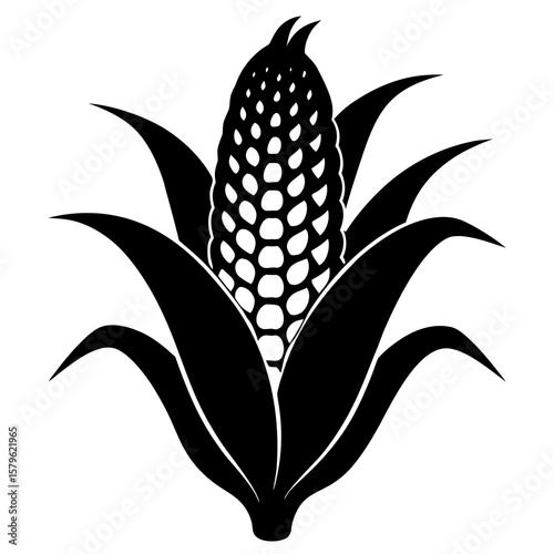A corn vector, a unique corn cob design, a vector of a corn, simple corn art, a corn symbol isolated