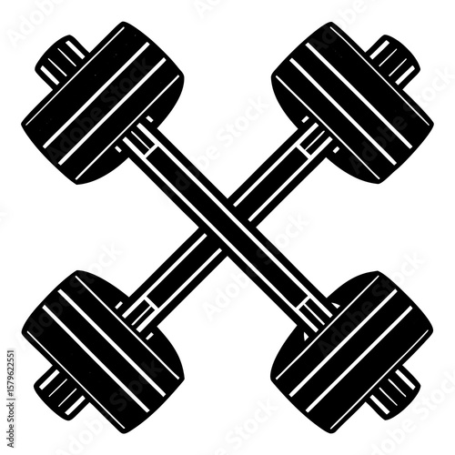 A dumbbell vector, a dumbbell design, a vector of a dumbbell, simple dumbbell art, a dumbbell icon symbol isolated