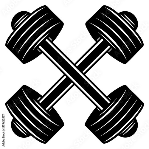 A dumbbell vector, a dumbbell design, a vector of a dumbbell, simple dumbbell art, a dumbbell icon symbol isolated