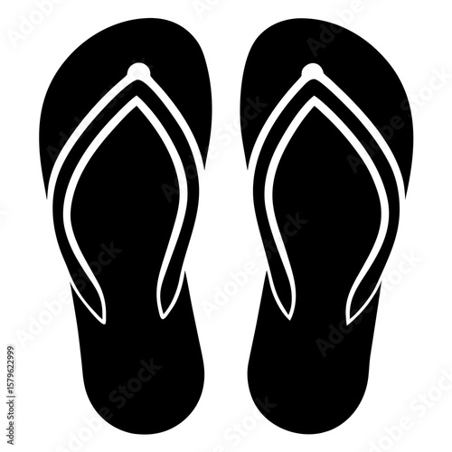 Different flip flops vector, a flip flops design, vector of a stylish flip flops, simple flip flops art, a flip flops symbol isolated