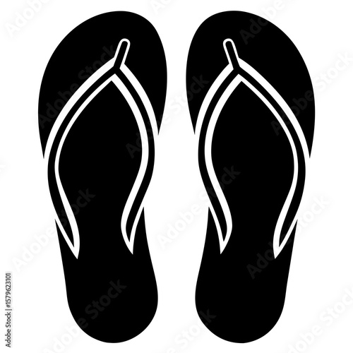 Different flip flops vector, a flip flops design, vector of a stylish flip flops, simple flip flops art, a flip flops symbol isolated