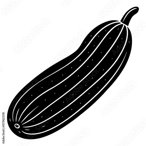Cucumber vector, a cucumber art design, vector of a stylish cucumber, simple cucumber art, a cucumber isolated