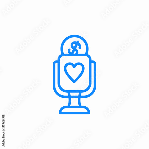 charity donation icon sign vector