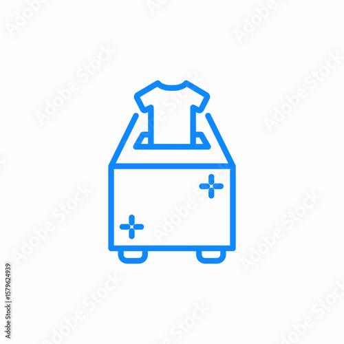 clothes donation box icon sign vector
