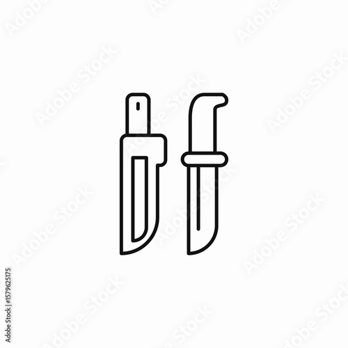 fishing knives icon sign vector