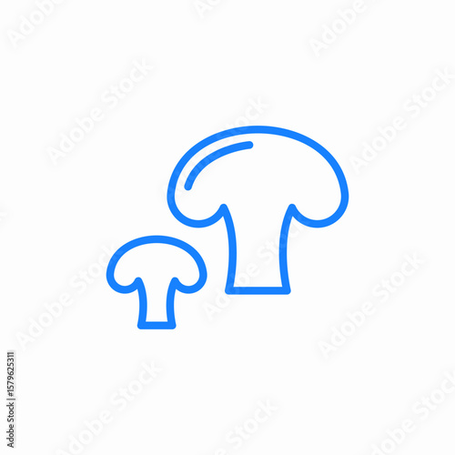 forest mushrooms icon sign vector
