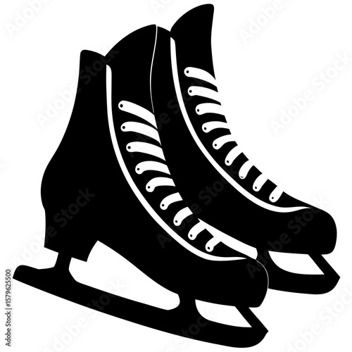 Ice skates vector, an Ice skates art design, vector of an Ice skates, simple Ice skates art, a simple Ice skates isolated