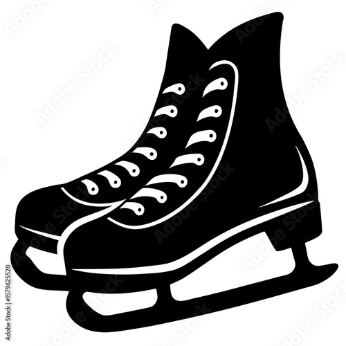 Ice skates vector, an Ice skates art design, vector of an Ice skates, simple Ice skates art, a simple Ice skates isolated