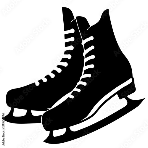 Ice skates vector, an Ice skates art design, vector of an Ice skates, simple Ice skates art, a simple Ice skates isolated