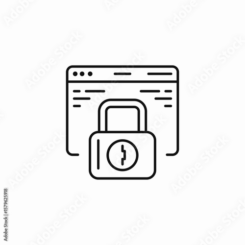 website security icon sign vector