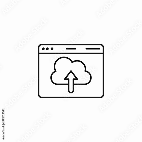 website upload icon sign vector