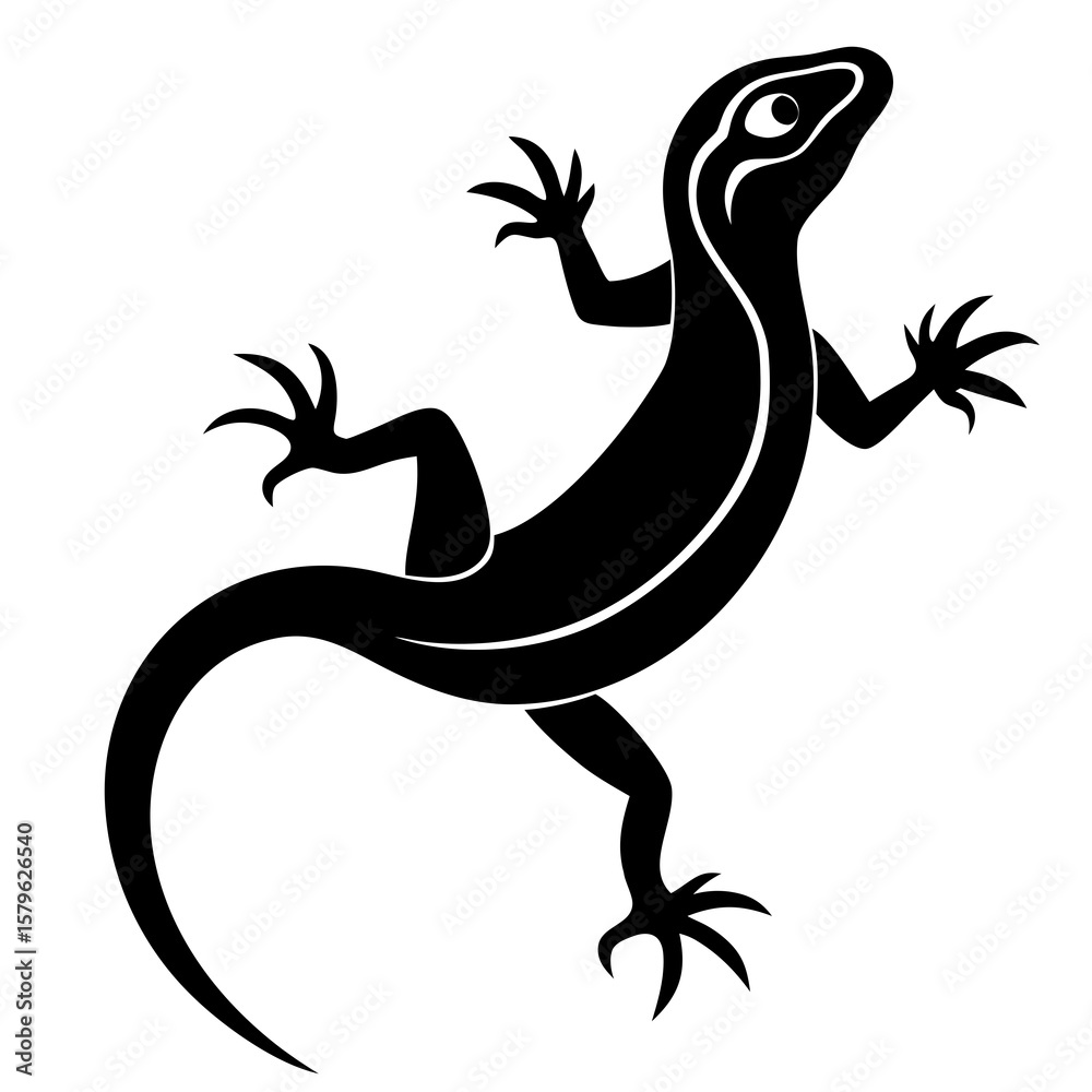 Naklejka premium Lizard vector, a lizard art design, vector of a lizard, simple lizard art, a simple lizard isolated