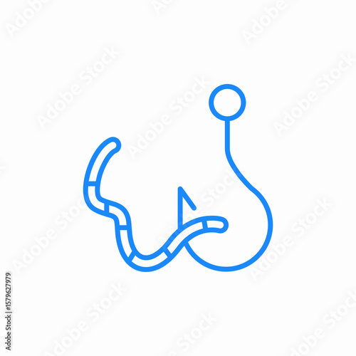 fishing bait icon sign vector
