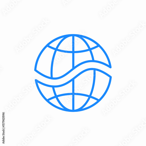 global water icon sign vector
