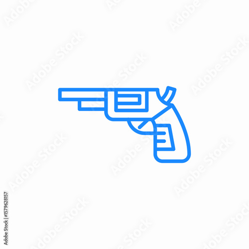 handgun weapon icon sign vector