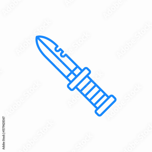 military knife icon sign vector
