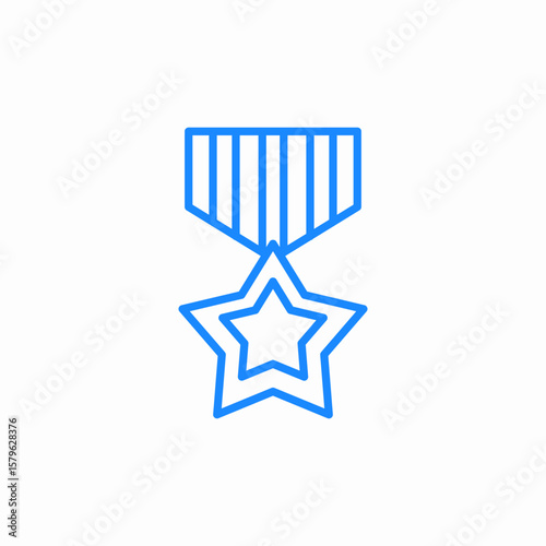 military medal icon sign vector