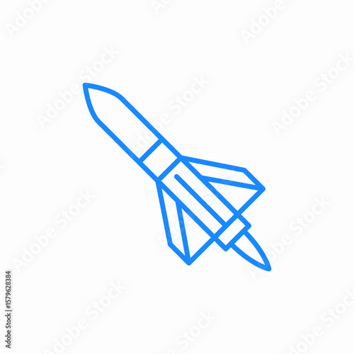 military missile icon sign vector