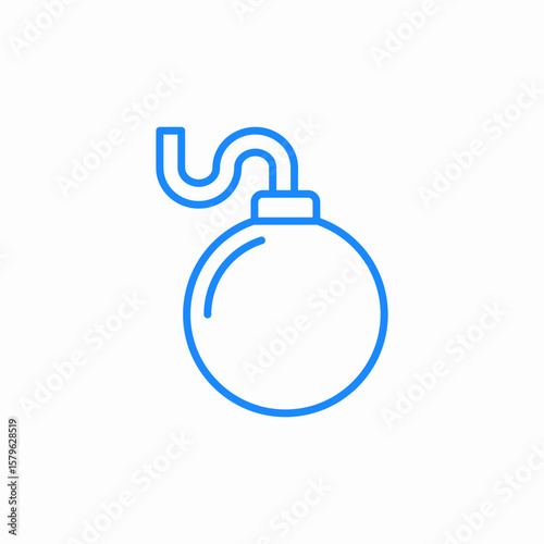 round bomb icon sign vector