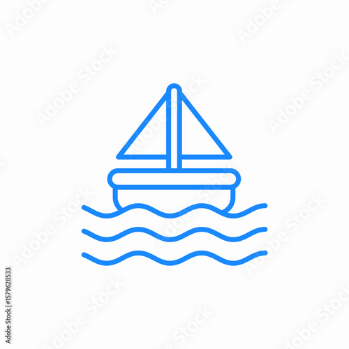 sailboat water icon sign vector
