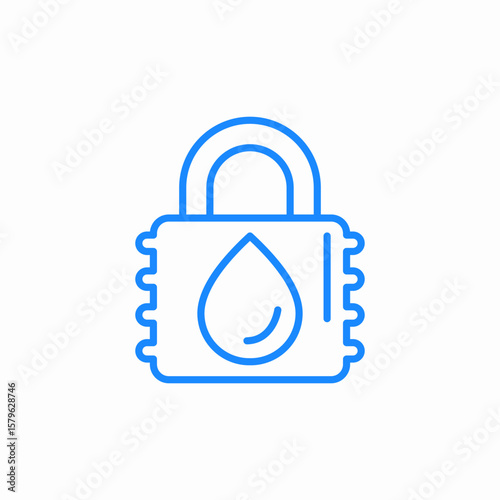 water resistant icon sign vector