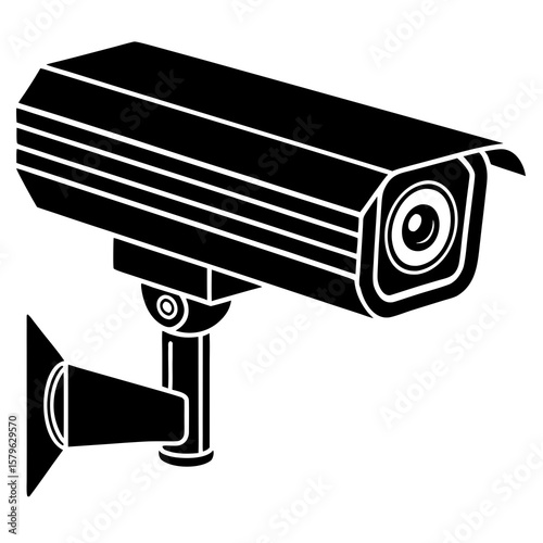 Security camera icon vector, a Security camera silhouette, Vector of Security camera art, a Security camera black silhouette vector isolated