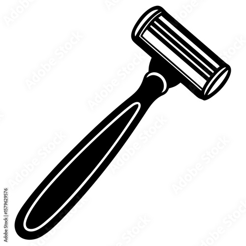 Shaving razor icon vector, a Shaving razor silhouette, Vector of razor art, a razor black silhouette vector isolated