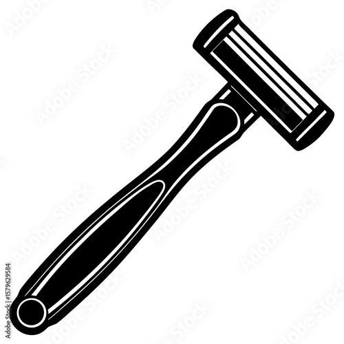 Shaving razor icon vector, a Shaving razor silhouette, Vector of razor art, a razor black silhouette vector isolated