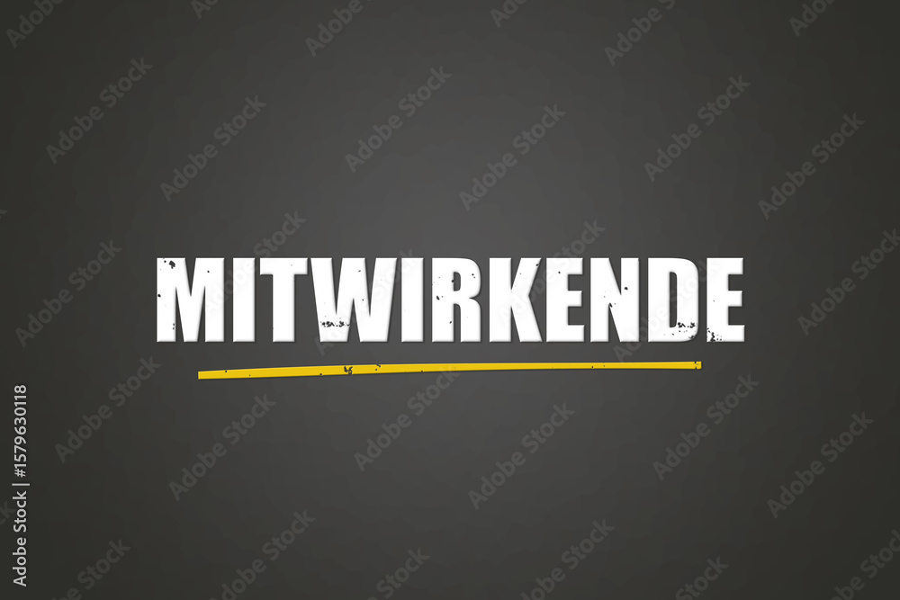 Fototapeta premium Mitwirkende (Contributors) - A blackboard with white text.