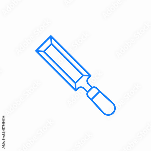 craftsmanship chisel icon sign vector