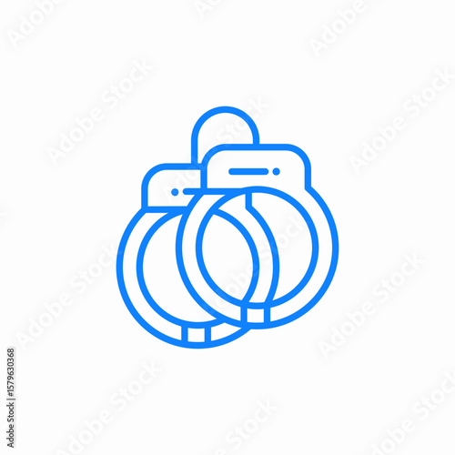 handcuff police icon sign vector