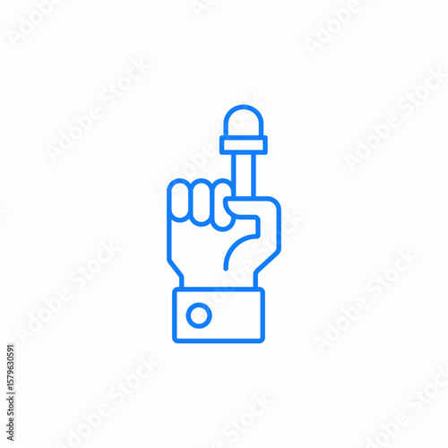 numberone hand icon sign vector