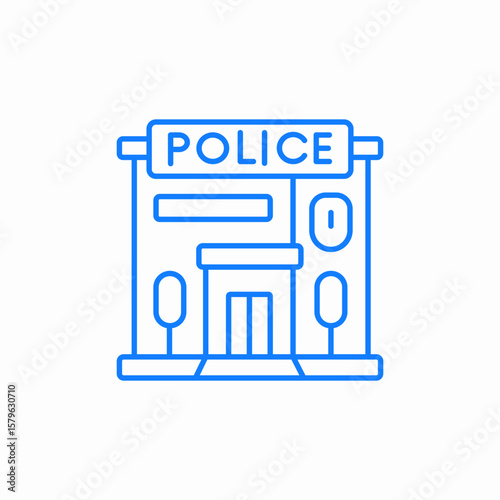 police station icon sign vector