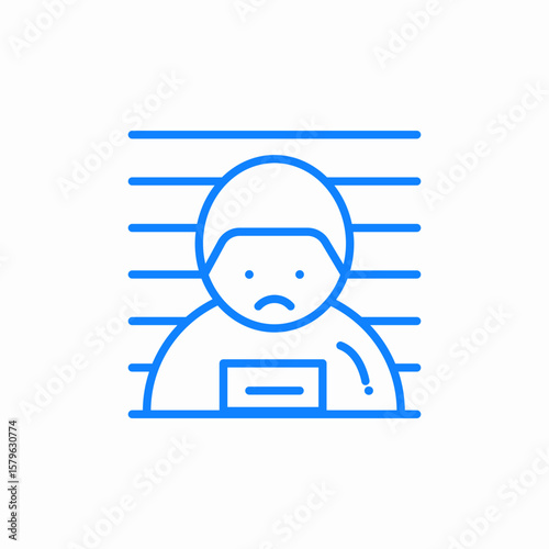 sad boy sitting icon sign vector