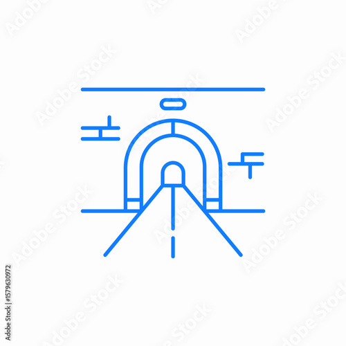 tunnel road icon sign vector