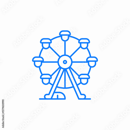 wheel carnival icon sign vector