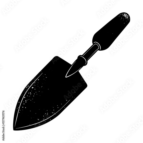 Trowel icon vector, a trowel silhouette, Vector of trowel art, trowel black silhouette vector isolated