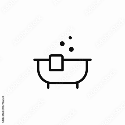 bath bathhub soap icon sign vector
