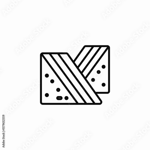 bread sandwich icon sign vector