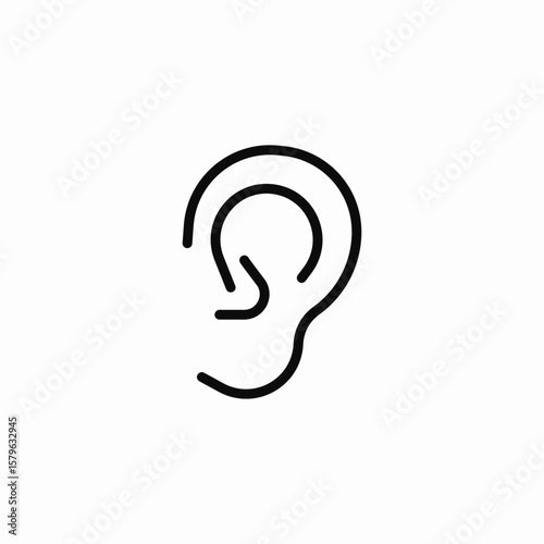 ear hear listen icon sign vector