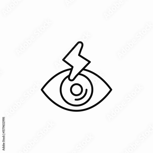 flash eye human icon sign vector
