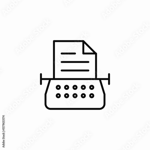 manuscript scriptwriter icon sign vector