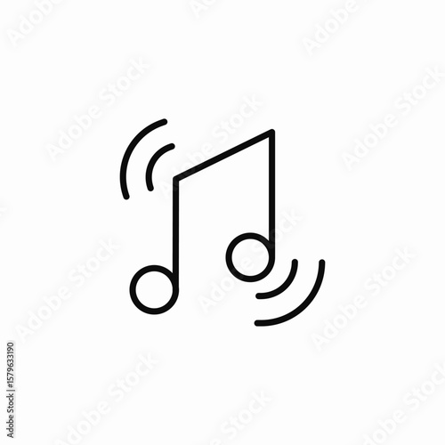 melody sound vibes icon sign vector