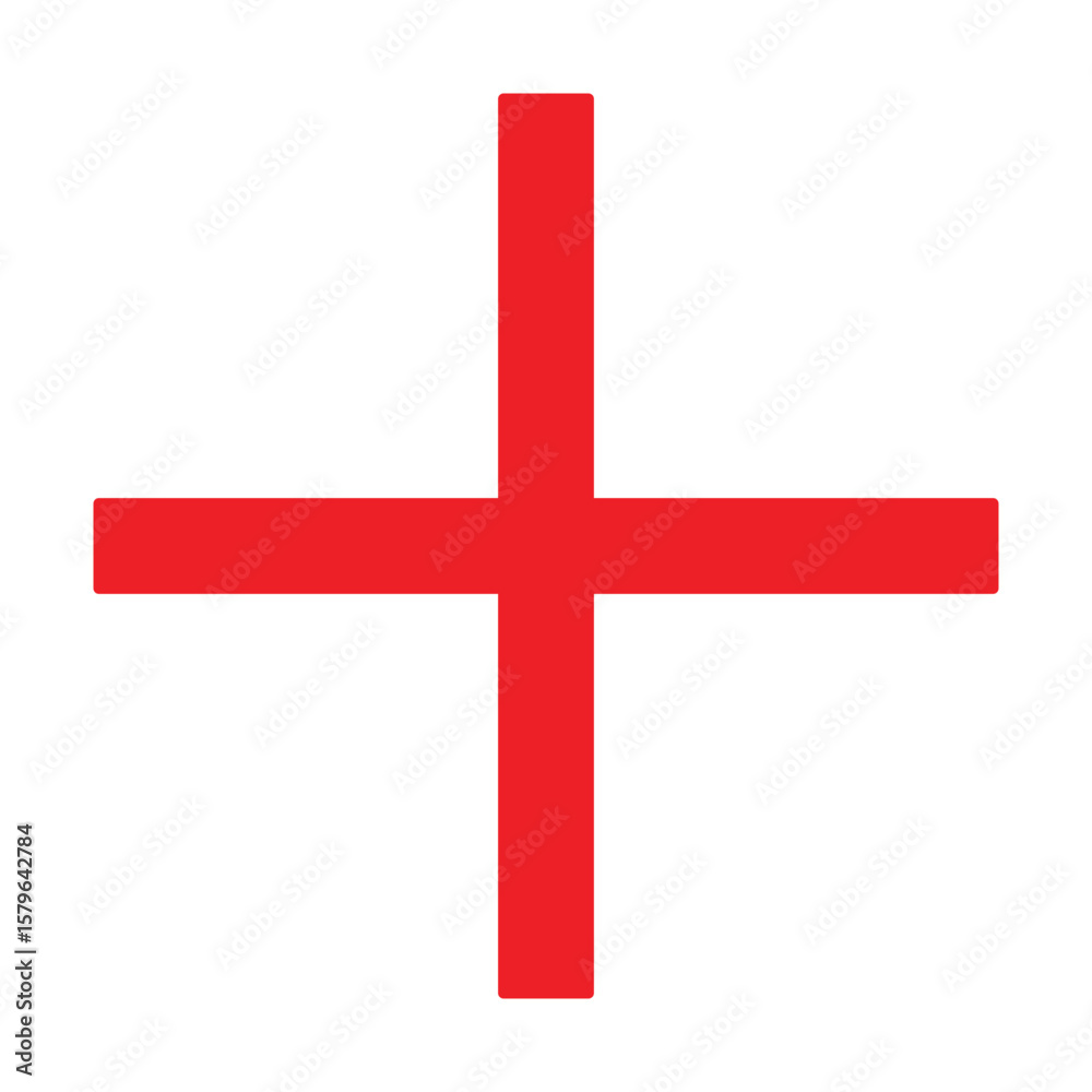 Fototapeta premium red cross on white background