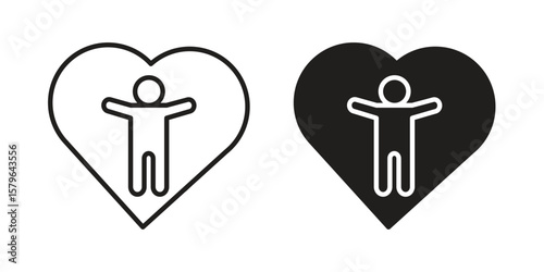 Wellness icon vector modern flat and stroke designs